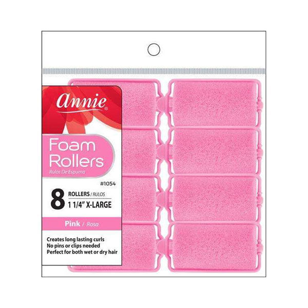 Annie Foam Rollers 1 1/4" X-Large, Pink #1054