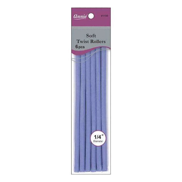 Annie Soft Twist Rollers 1/4 x 7" (6 pcs) #1198