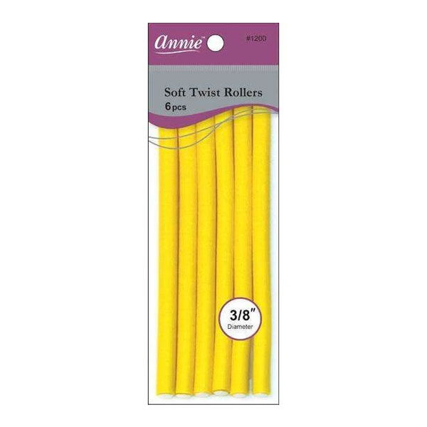 Annie Soft Twist Rollers 3/8 x 7" (6 pcs) #1200