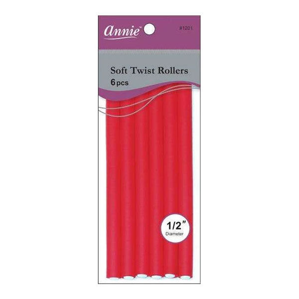 Annie Soft Twist Rollers 1/2 x 7" (6 pcs) #1201