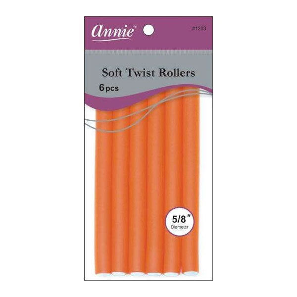 Annie Soft Twist Rollers 5/8 x 7" (6 pcs) #1203