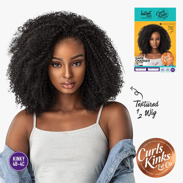 SENSATIONNEL INSTANT WEAVE CURLS KINKS & CO HALF WIG - GAME CHANGER