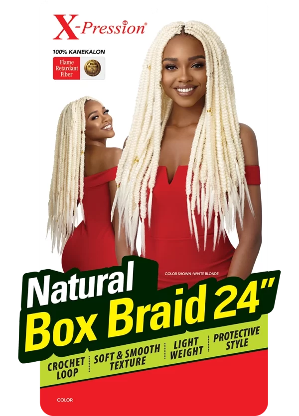 OUTRE X-PRESSION CROCHET BRAID (PRE-LOOP) NATURAL BOX BRAID 24" - Image 4