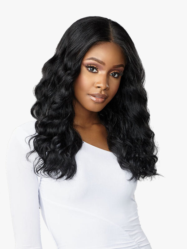 SENSATIONNEL BUTTA LACE HUMAN HAIR BLEND WIG (HH MIXED) - DEEP WAVE 20" - Image 2