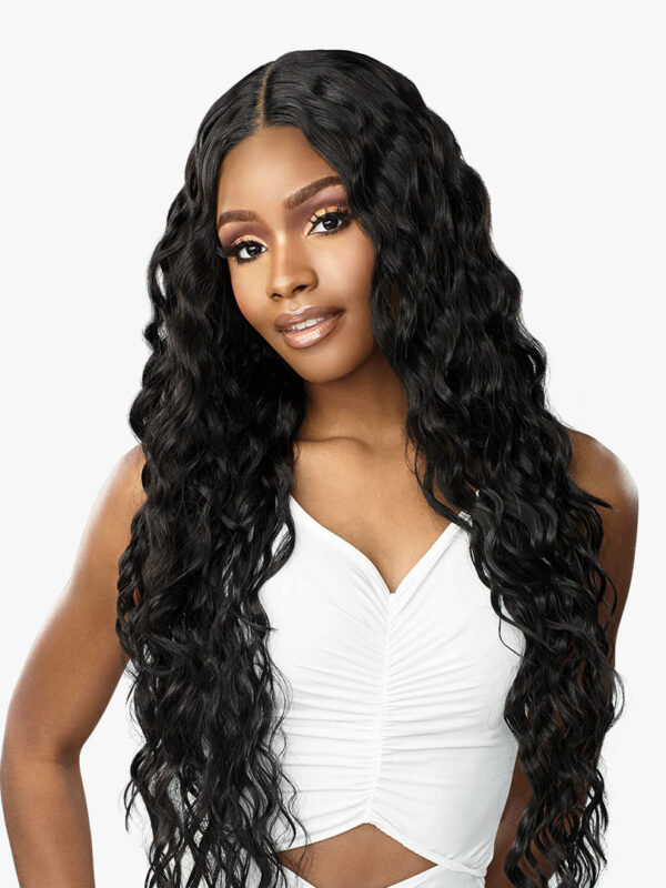 SENSATIONNEL BUTTA LACE HUMAN HAIR BLEND WIG (HH MIXED) - LOOSE CURLY 32″ - Image 2