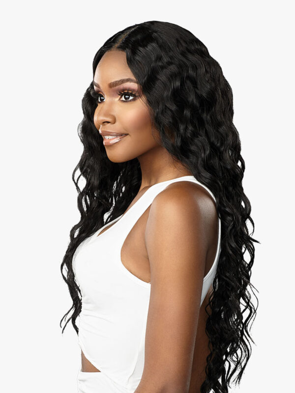 SENSATIONNEL BUTTA LACE HUMAN HAIR BLEND WIG (HH MIXED) - LOOSE CURLY 32″ - Image 4