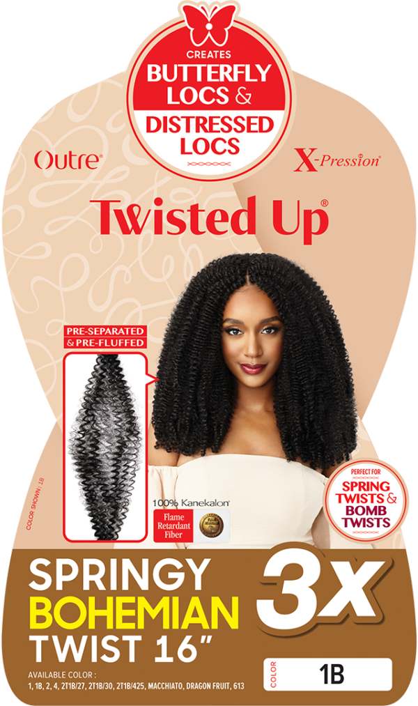 OUTRE X-PRESSION TWISTED UP CROCHET BRAID - 3X SPRINGY BOHEMIAN TWIST 16″ - Image 4