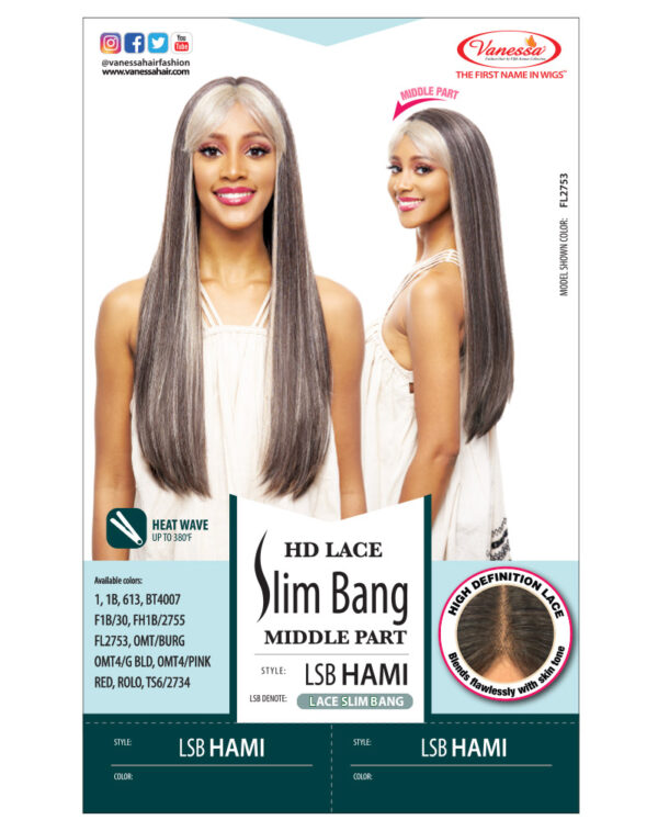 VANESSA SLIM BANG SYNTHETIC FULL WIG - LSB HAMI - Image 6