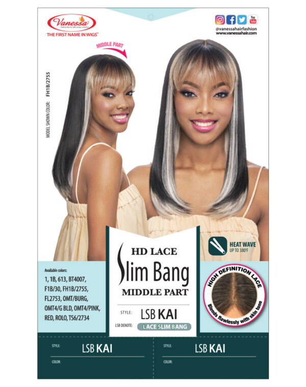 VANESSA SLIM BANG SYNTHETIC FULL WIG - LSB KAI - Image 7