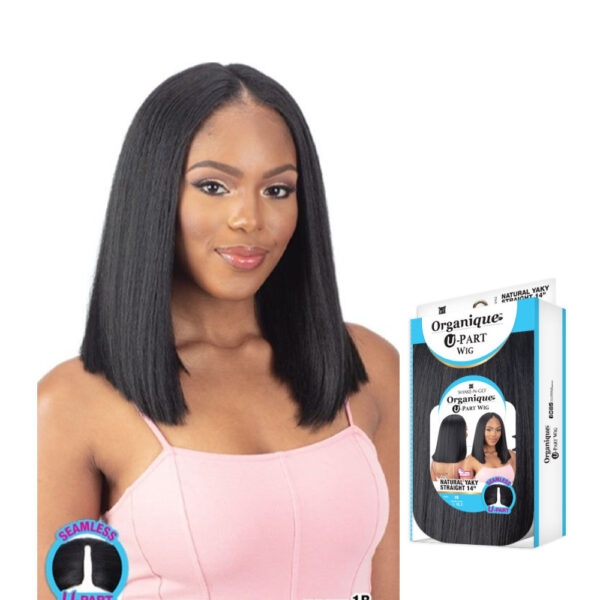 SHAKE-N-GO WG NATURAL YAKY STRAIGHT 14" ORGANIQUE U-PART WIG