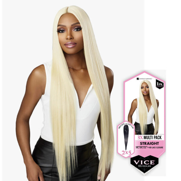 Sensationnel VICE BUNDLE MULTI STRAIGHT 18"20"22"