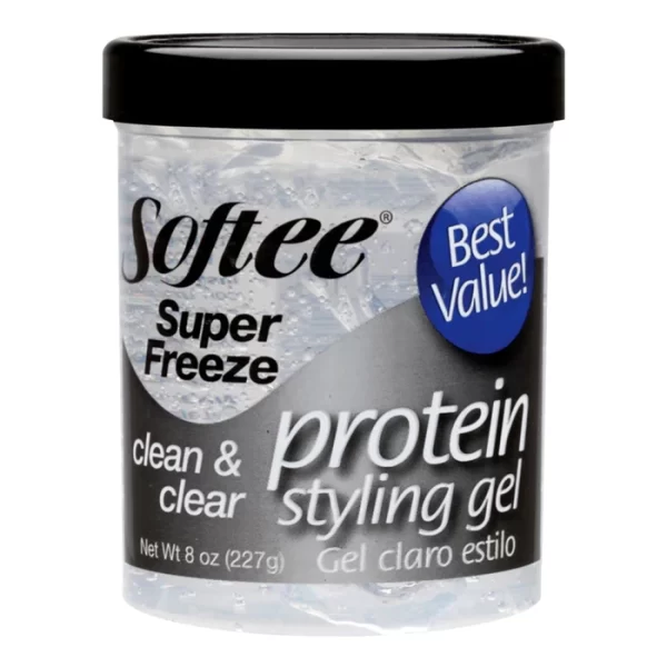 SOFTEE Super Freeze Protein Styling Gel - Clear 8oz