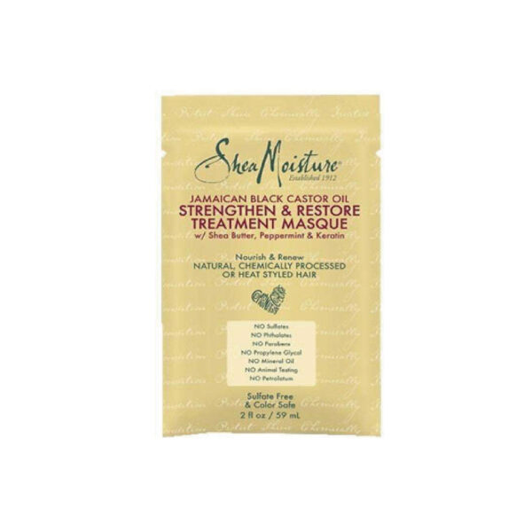 Shea Moisture JAMAICAN BLACK CASTOR OIL STRENGTHEN & RESTORE TREATMENT MASQUE 2oz