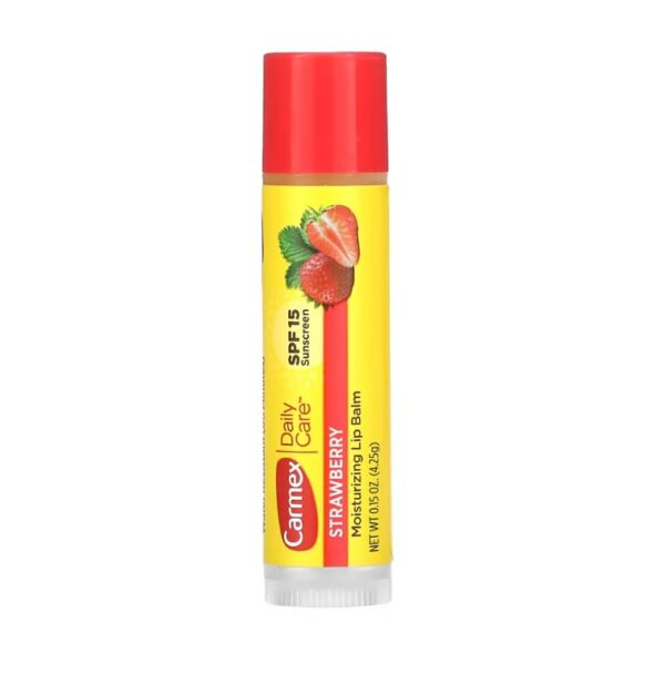 CARMEX MOISTURIZING LIP BALM DAILY CARE STRAWBERRY - Image 2