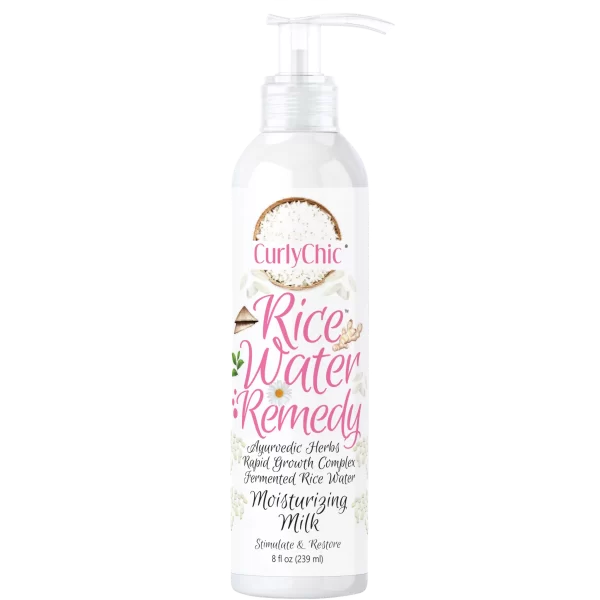 CurlyChic RICE WATER Moisturizing Hair Milk 8oz