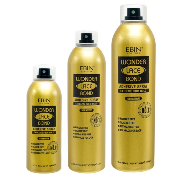 EBIN WONDER LACE BOND WIG ADHESIVE SPRAY - SENSITIVE (2.7OZ/ 80ML) - Image 4