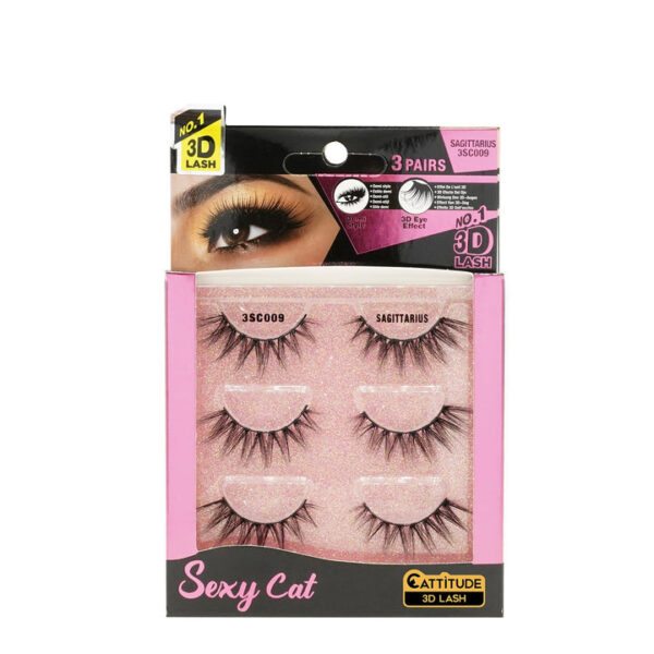 EBIN NEW YORK 3 PAIRS SEXY CAT LASHES - 3 PACK - Image 2