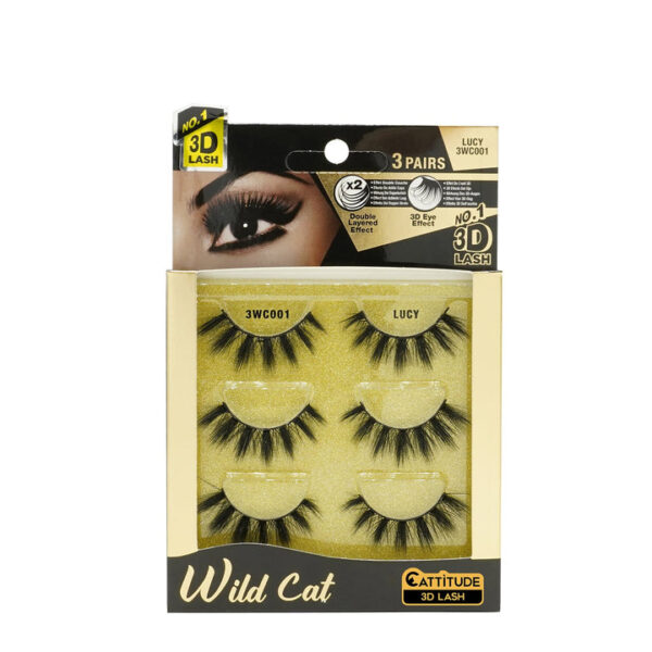 EBIN NEW YORK 3 PAIRS WILD CAT LASHES - 3 PACK - Image 4