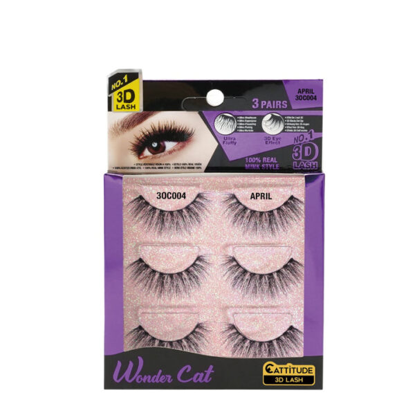 EBIN NEW YORK 3 PAIRS WONDER CAT LASHES - 3 PACK - Image 4