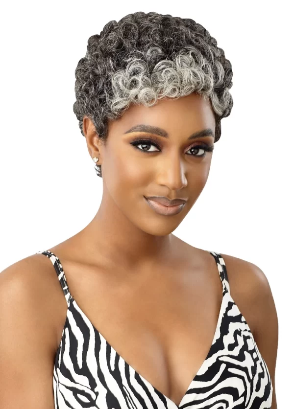 OUTRE FAB & FLY GRAY GLAMOUR HUMAN HAIR FULL WIG - HH-Dina - Image 4