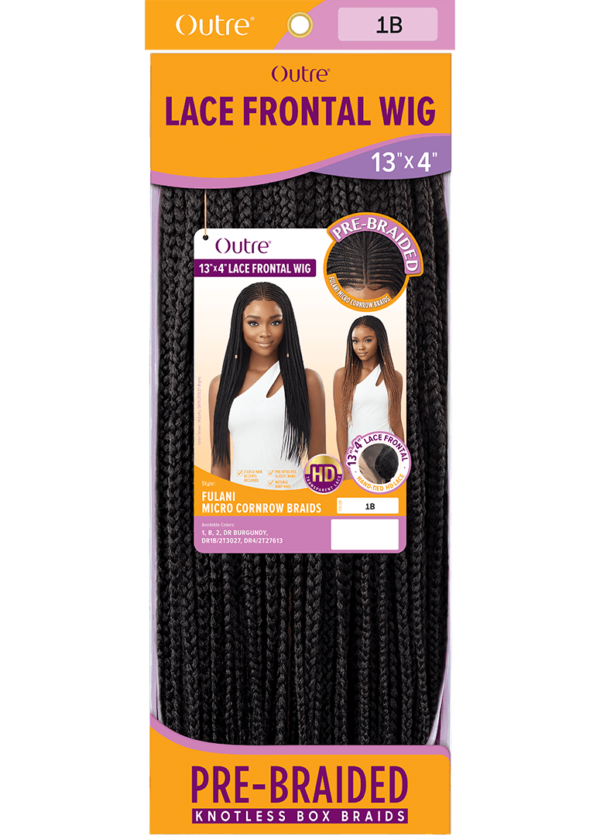 OUTRE 13X4 LACE FRONT WIG - FULANI MICRO CORNROW BRAIDS - Image 7