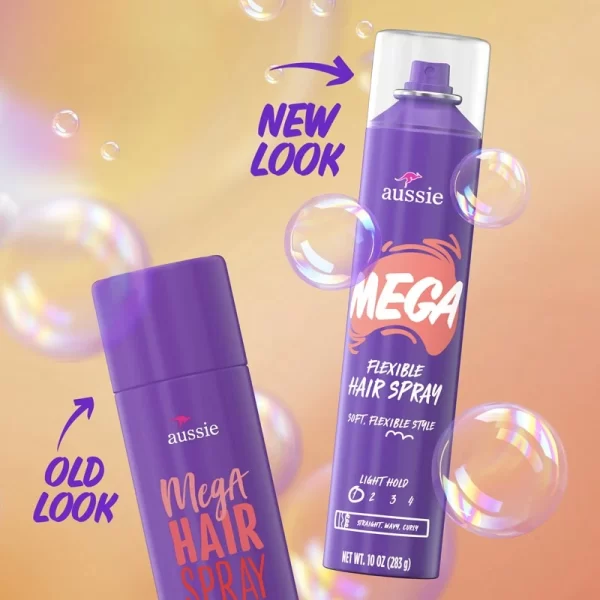 aussie MEGA HAIR SPRAY LIGHT HOLD 10oz - Image 3