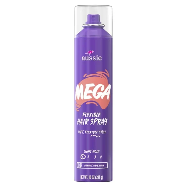 aussie MEGA HAIR SPRAY LIGHT HOLD 10oz