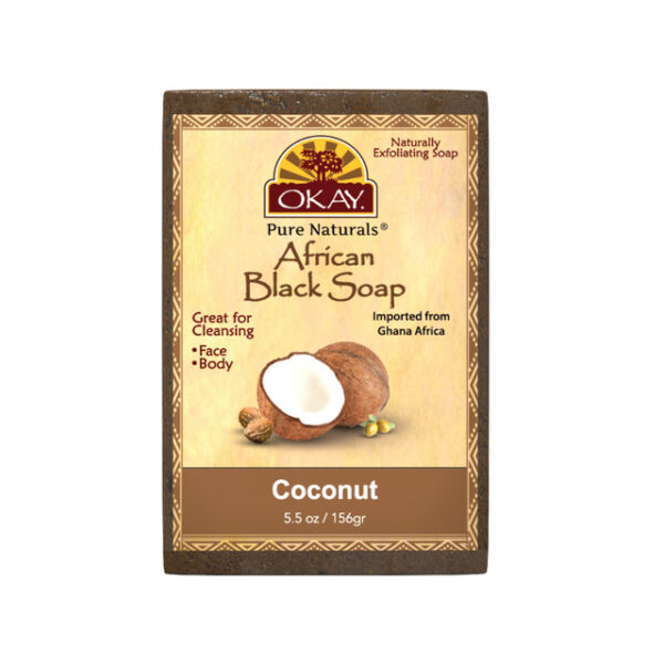 OKAY Pure Naturals AFRICAN BLACK SOAP COCONUT 5.5oz