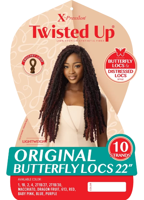 OUTRE X-PRESSION TWISTED UP CROCHET BRAID - ORIGINAL BUTTERFLY LOCS 22" - Image 4