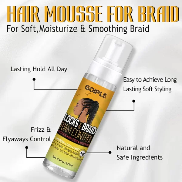 GOIPLE Braid Foam Control Mousse Braiding Mousse for Braids - Image 6