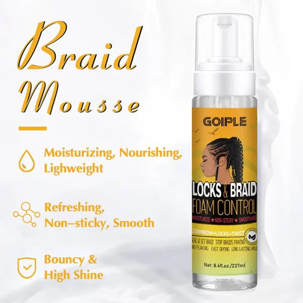 GOIPLE Braid Foam Control Mousse Braiding Mousse for Braids - Image 4