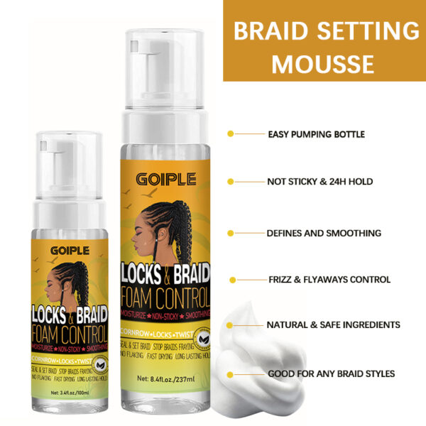 GOIPLE Braid Foam Control Mousse Braiding Mousse for Braids - Image 7