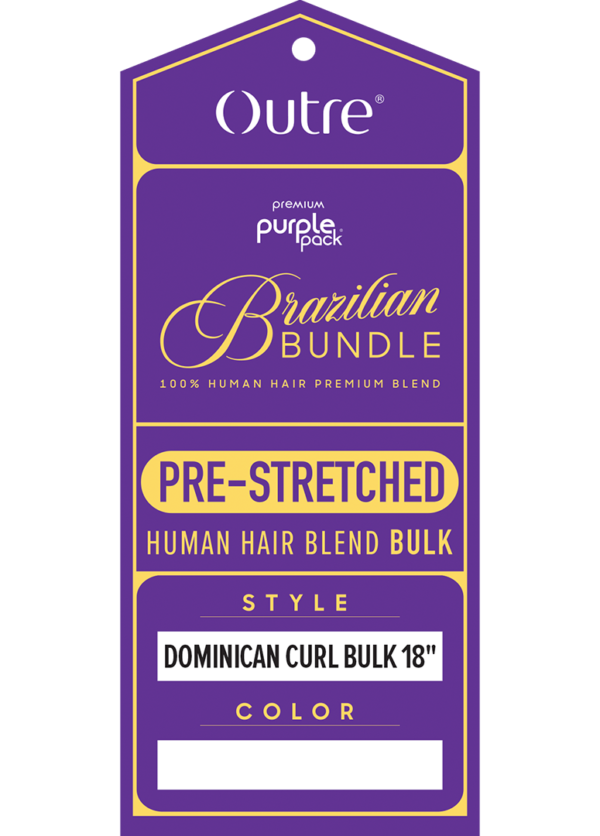 OUTRE PURPLE PACK BRAZILIAN - PRESTRETCHED DOMINICAN CURL BULK 18" - Image 3