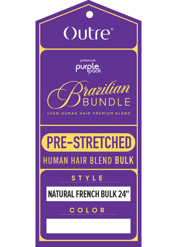 OUTRE PURPLE PACK BRAZILIAN - PRESTRETCHED NATURAL FRENCH BULK 24" - Image 3