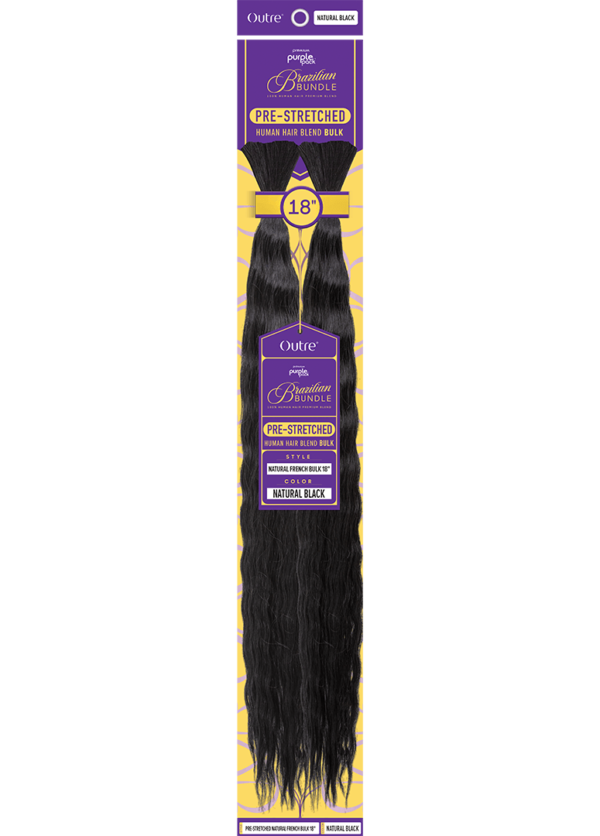 OUTRE PURPLE PACK BRAZILIAN - PRESTRETCHED NATURAL FRENCH BULK 18" - Image 2