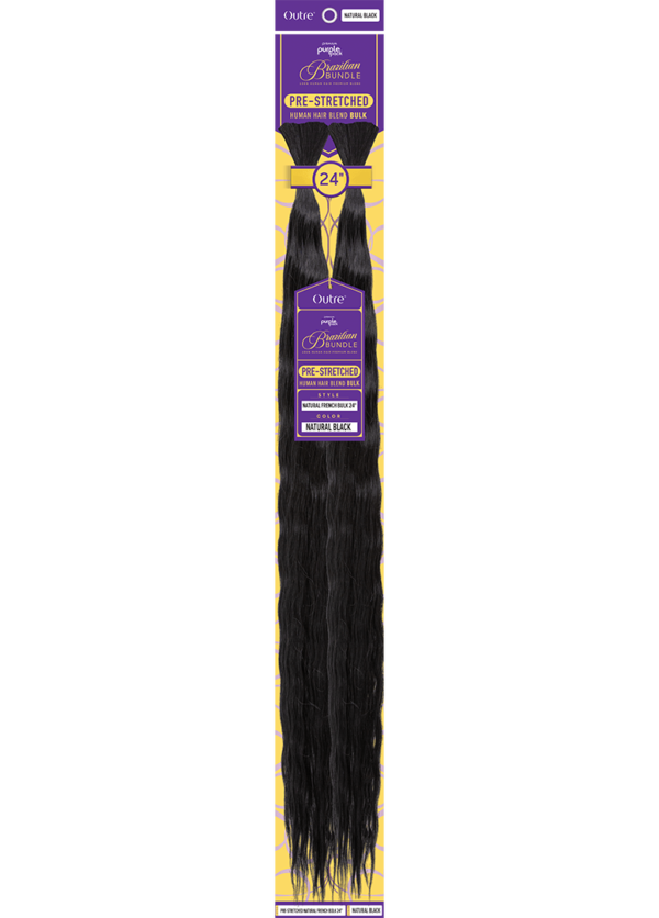 OUTRE PURPLE PACK BRAZILIAN - PRESTRETCHED NATURAL FRENCH BULK 24" - Image 2