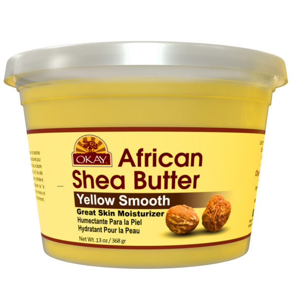 OKAY SHEA BUTTER JAR YELLOW 13oz