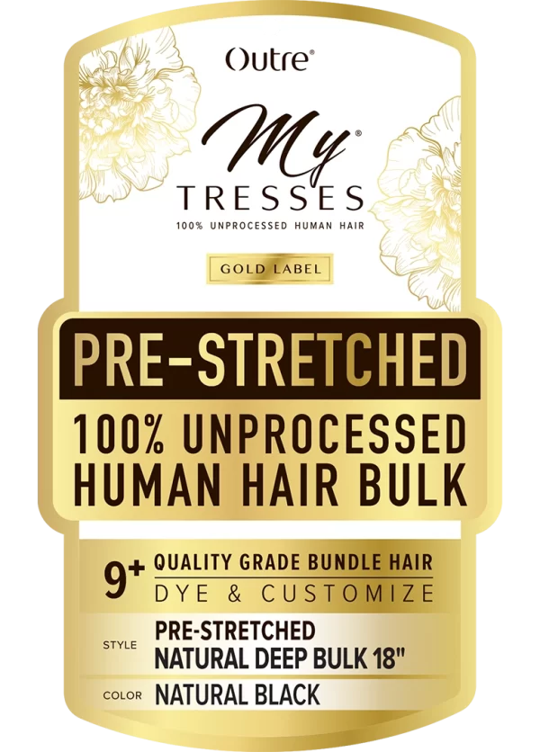 Outre BULK MYTRESSES GOLD LABEL BRAIDS PRE-STRETCHED NATURAL DEEP BULK 18" - Image 3