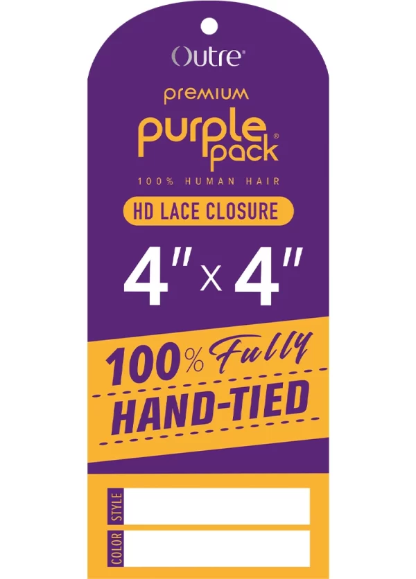 OUTRE PURPLE PACK CLOSURES - PREMIUM PUPLE PACK 4" X 4" HD LACE CLOSURE 10" - Image 5