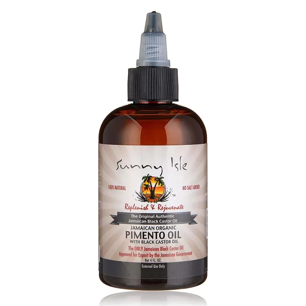 Sunny Isle Jamaican Organic Pimento Oil with Black Castor Oil 4oz