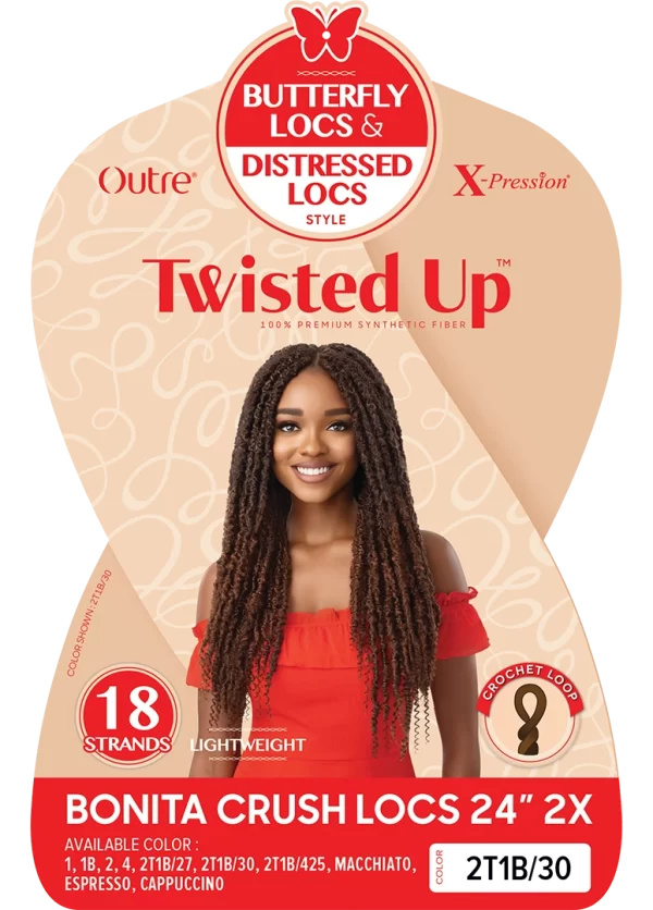 OUTRE  X-PRESSION TWISTED UP CROCHET BRAID - BONITA CRUSH LOCS 24" 2X - Image 4