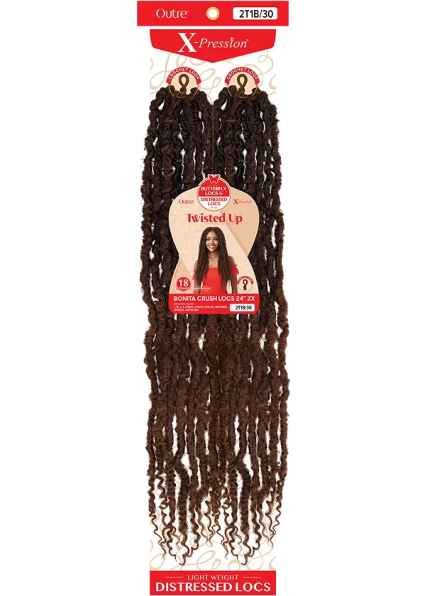 OUTRE  X-PRESSION TWISTED UP CROCHET BRAID - BONITA CRUSH LOCS 24" 2X - Image 3