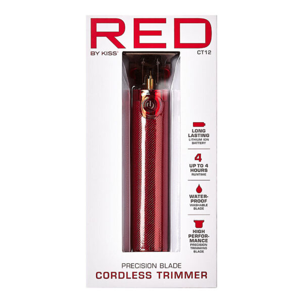 RED BY KISS Precision Blade Cordless Trimmer - Red