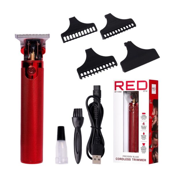 RED BY KISS Precision Blade Cordless Trimmer - Red - Image 2