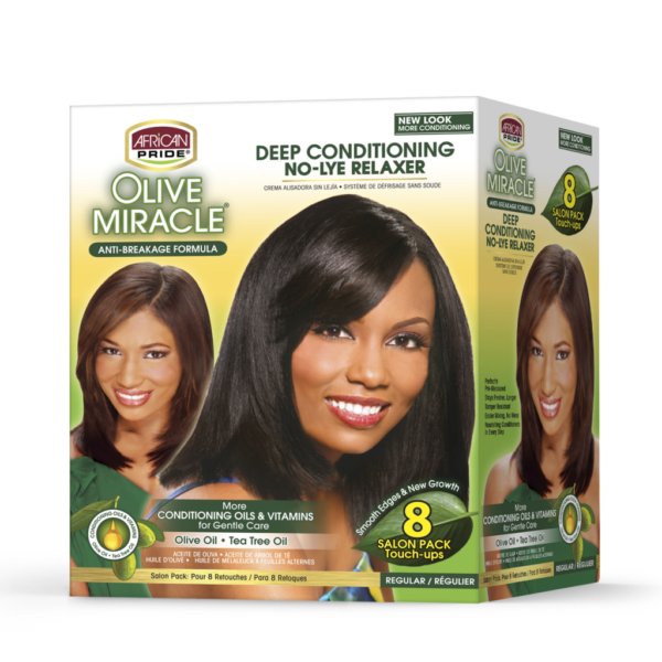 African Pride Olive Miracle® NO-LYE RELAXER REGULAR 8 TOUCH UP