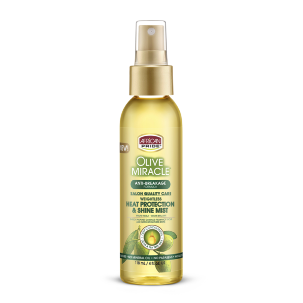 African Pride Olive Miracle® Natural Salon Care Heat Protection & Shine Mist 4OZ