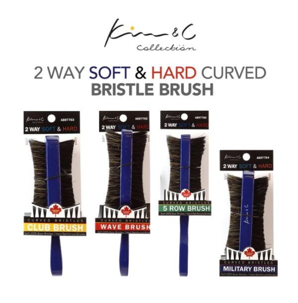 KIM & C 2 Way Soft & Hard Curved Bristle Brush