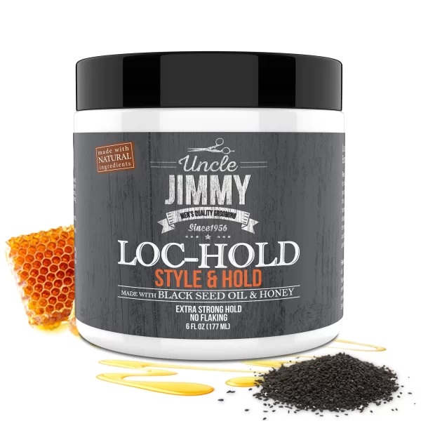 UNCLE JIMMY LOC HOLD PREMIUM HAIR STYLING POMADE/HAIR WAX 6OZ