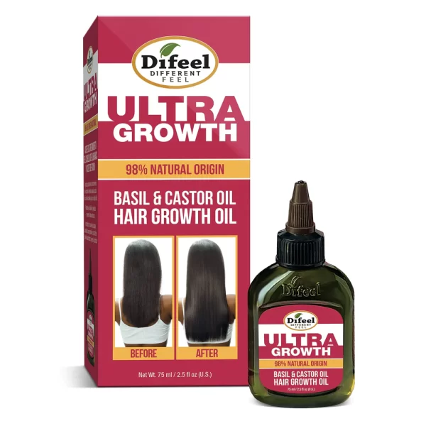 DIFEEL ULTRA GROWTH BASIL & CASTOR HAIR GROWTH OIL 2.5 OZ