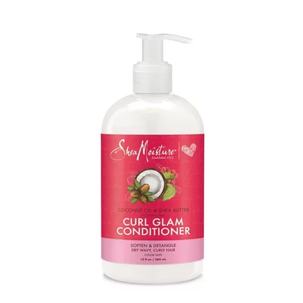 Shea Moisture COCONUT OIL & SHEA BUTTER w/ Prickly Pear CURL GLAM CONDITIONER 13oz - Image 3